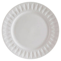Avie 16 Piece White Embossed Dinner Set.
