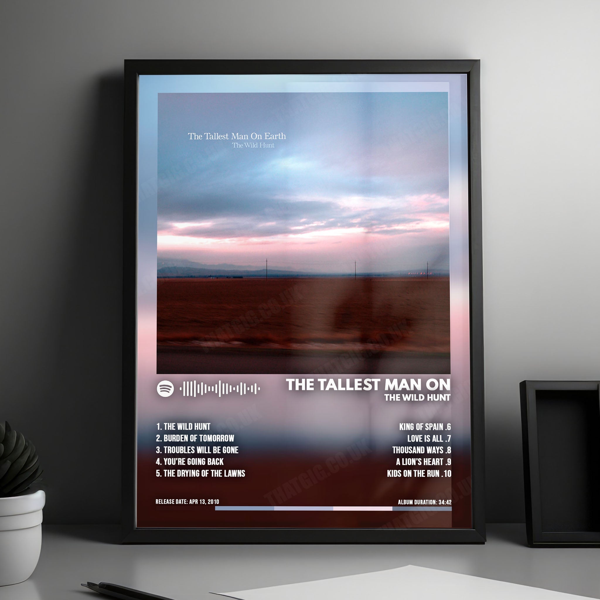 The Tallest Man on Earth "The Wild Hunt" Album Cover Poster - with Complete Tracklist