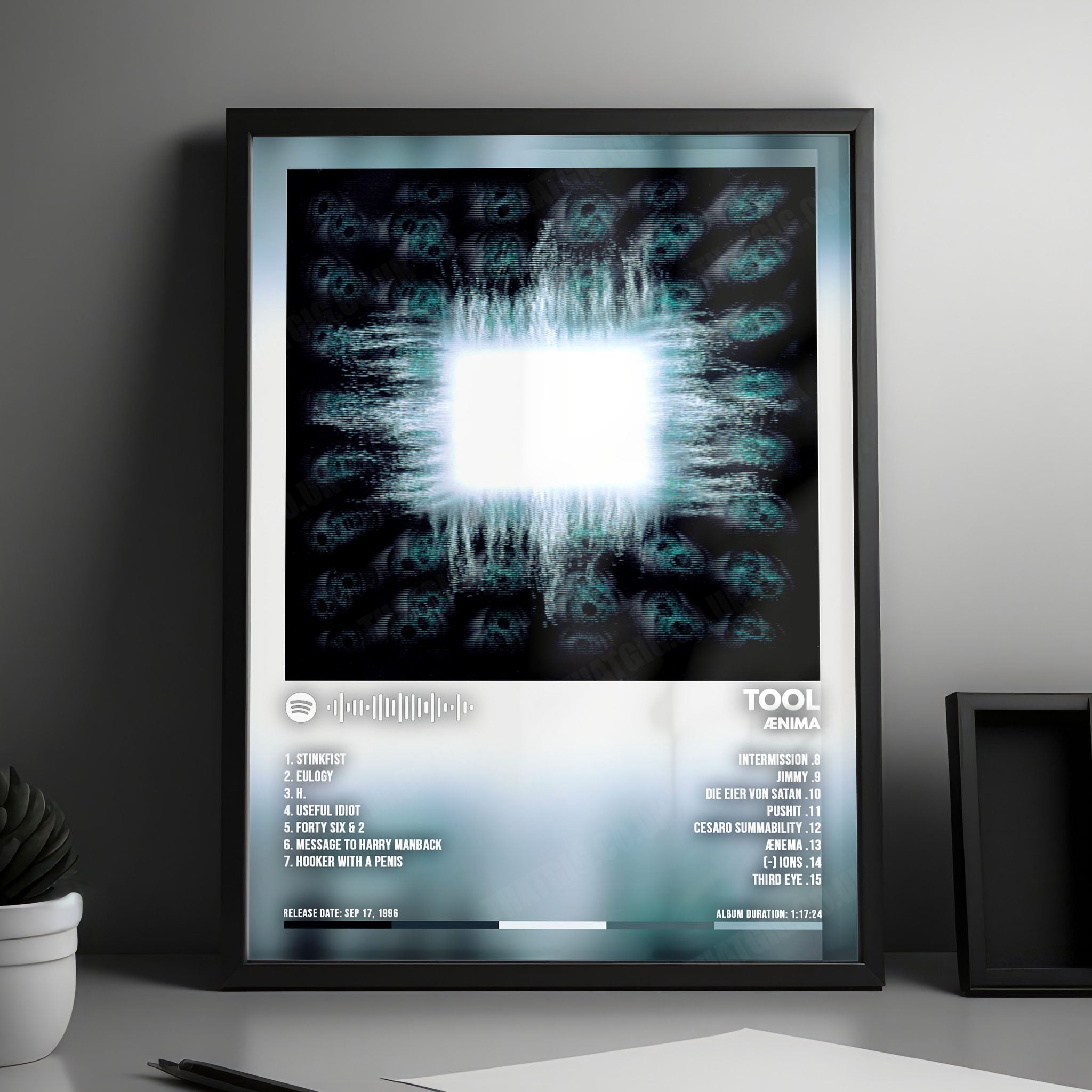 Tool "Ænima" Album Cover Poster - with Complete Tracklist