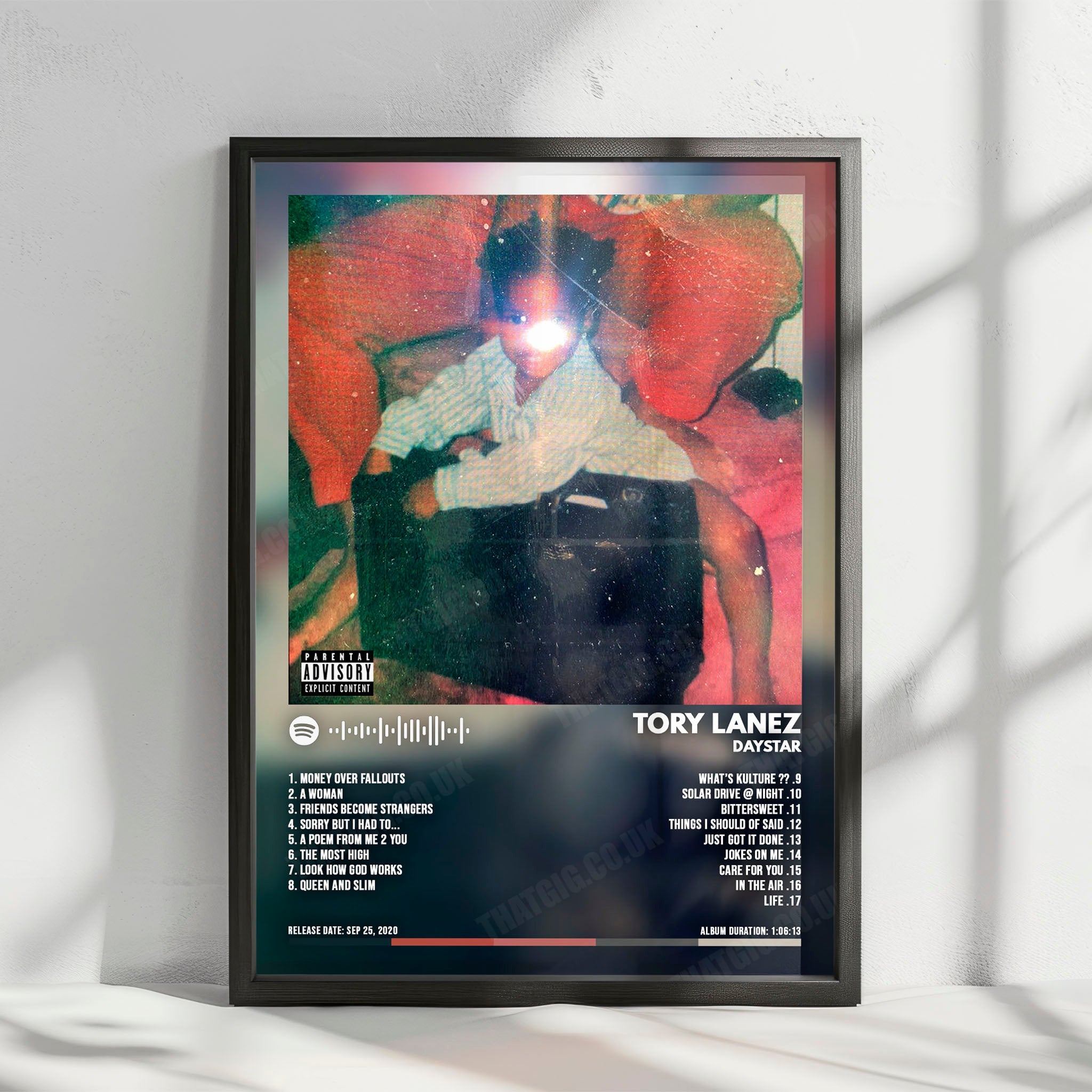 Tory Lanez "Daystar" Album Cover Poster - with Complete Tracklist