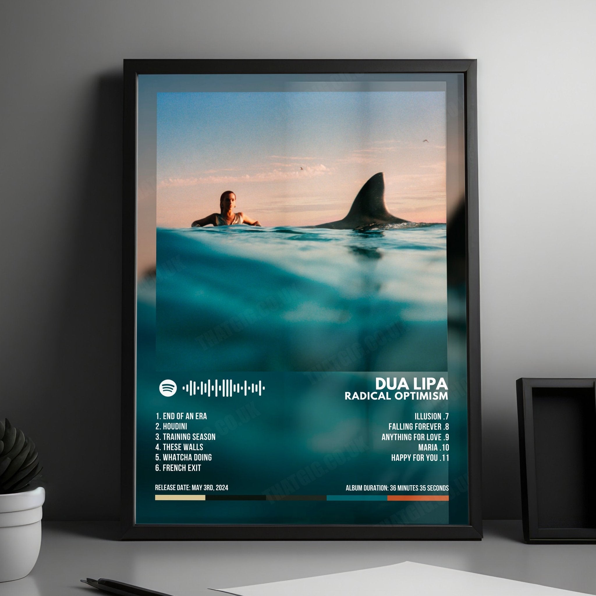 Dua Lipa "Radical Optimism" Album Cover Poster - with Complete Tracklist