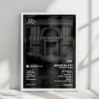 Royce da 5'9" "Success Is Certain" Album Cover Poster - with Complete Tracklist