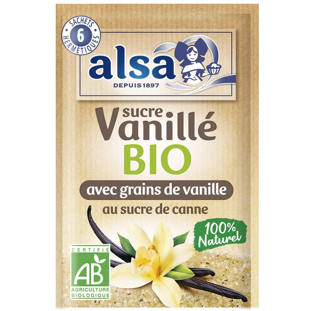 ALSA Sucre Vanille Bio 6 Sachets