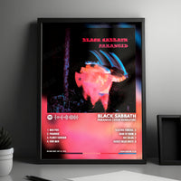 Black Sabbath "Paranoid" Album Cover Poster - with Complete Tracklist