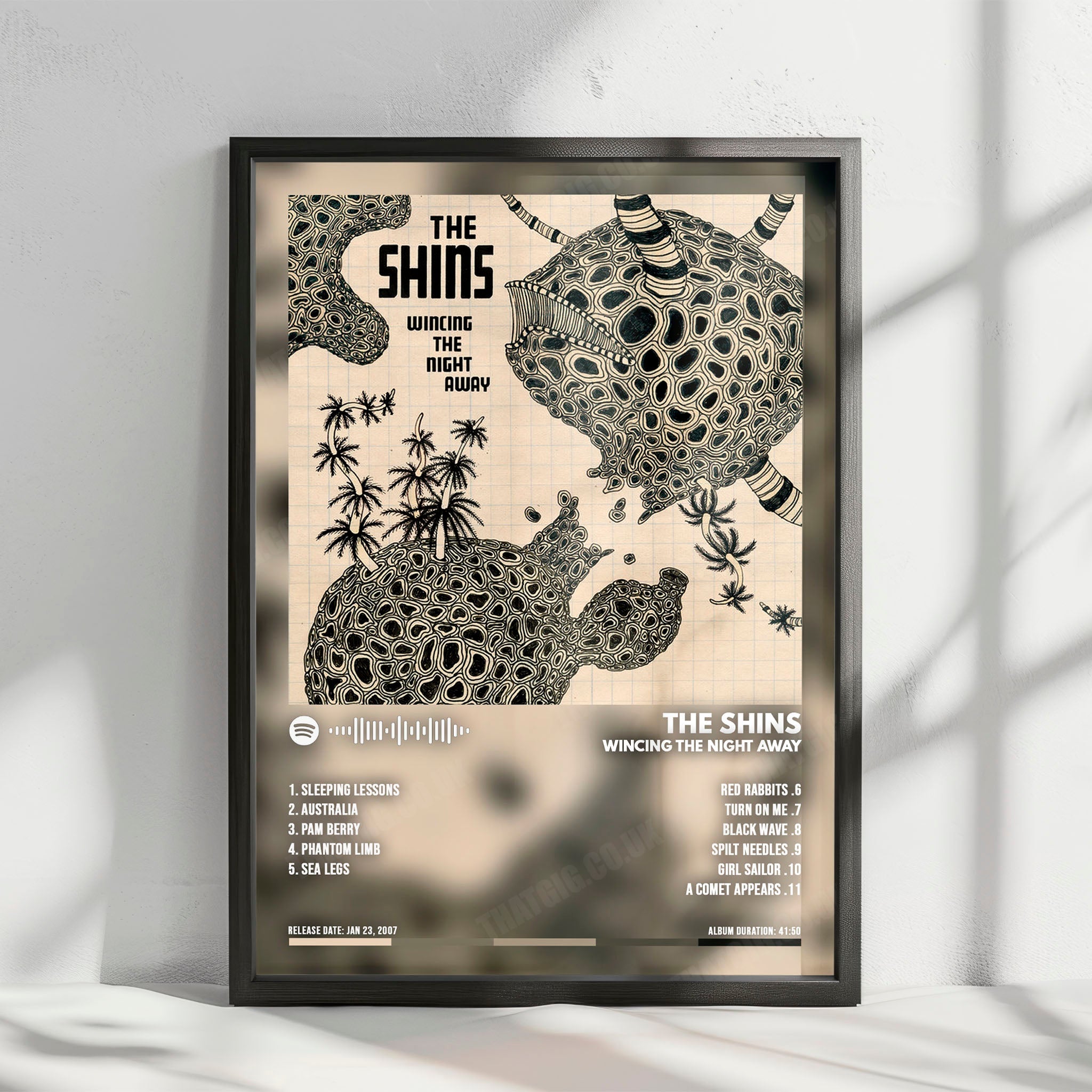 The Shins "Wincing the Night Away" Album Cover Poster - with Complete Tracklist