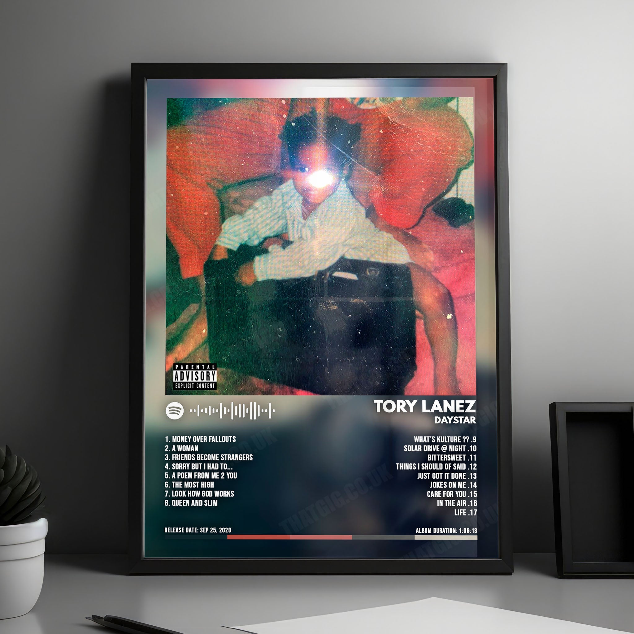Tory Lanez "Daystar" Album Cover Poster - with Complete Tracklist