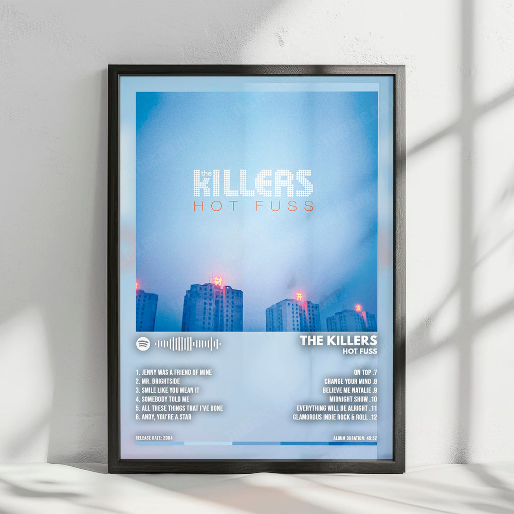 The Killers "Hot Fuss" Album Cover Poster - with Complete Tracklist