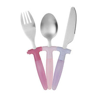 Childrens 3Pc Pink Cutlery Set