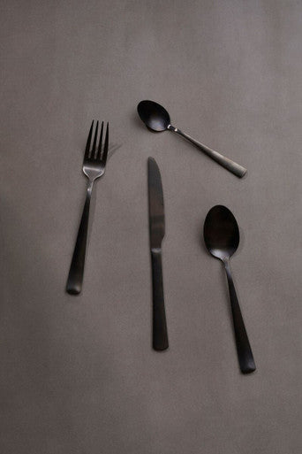 Avie 16 Piece Onyx Cutlery Set