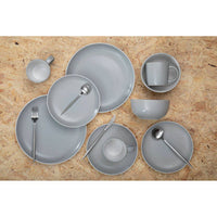 Modern Retro 16 Piece Matte Silver Cutlery Set