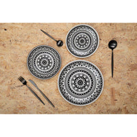 Modern Retro 16 Piece Matte Black Cutlery Set