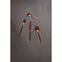 Avie 16 Piece Rose Gold Finish Cutlery Set