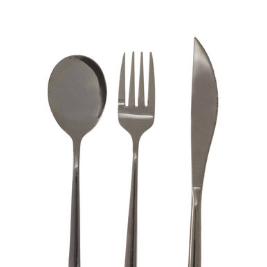 Mimo 3 Piece Black Travel Cutlery Set with Case