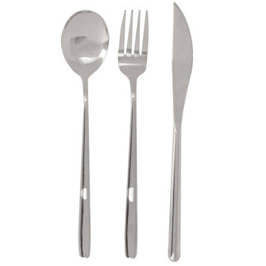 Mimo 6 Piece Silver Travel Cutlery Set with Case