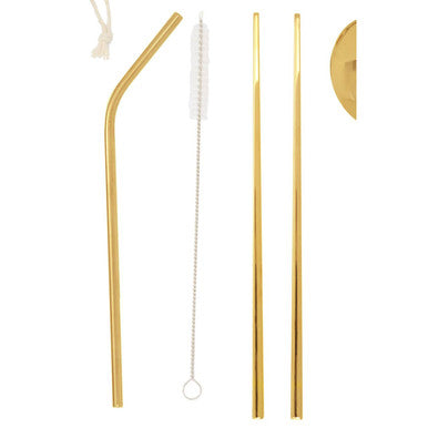 Mimo 6 Piece Gold Travel Cutlery Set with Case