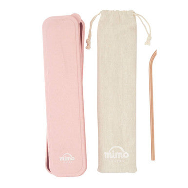 Mimo 6 Piece Rose Gold Travel Cutlery Set with Case