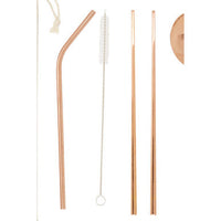 Mimo 6 Piece Rose Gold Travel Cutlery Set with Case