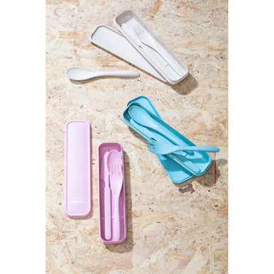 Mimo Pink 3 Piece Travel Cutlery Set