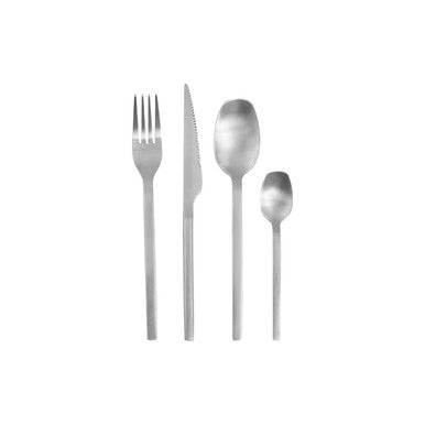 Avie 16 Piece Silver Matte Finish Cutlery Set