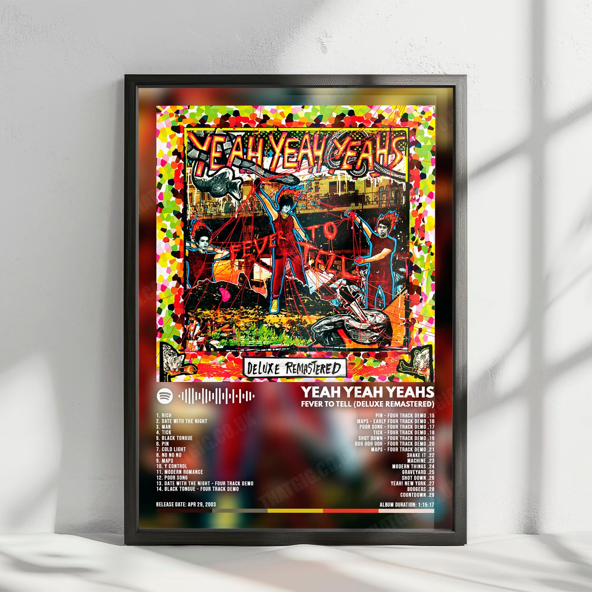 Yeah Yeah Yeahs "Show Your Bones" Album Cover Poster - with Complete Tracklist