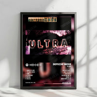 Depeche Mode "Ultra" Album Cover Poster - with Complete Tracklist