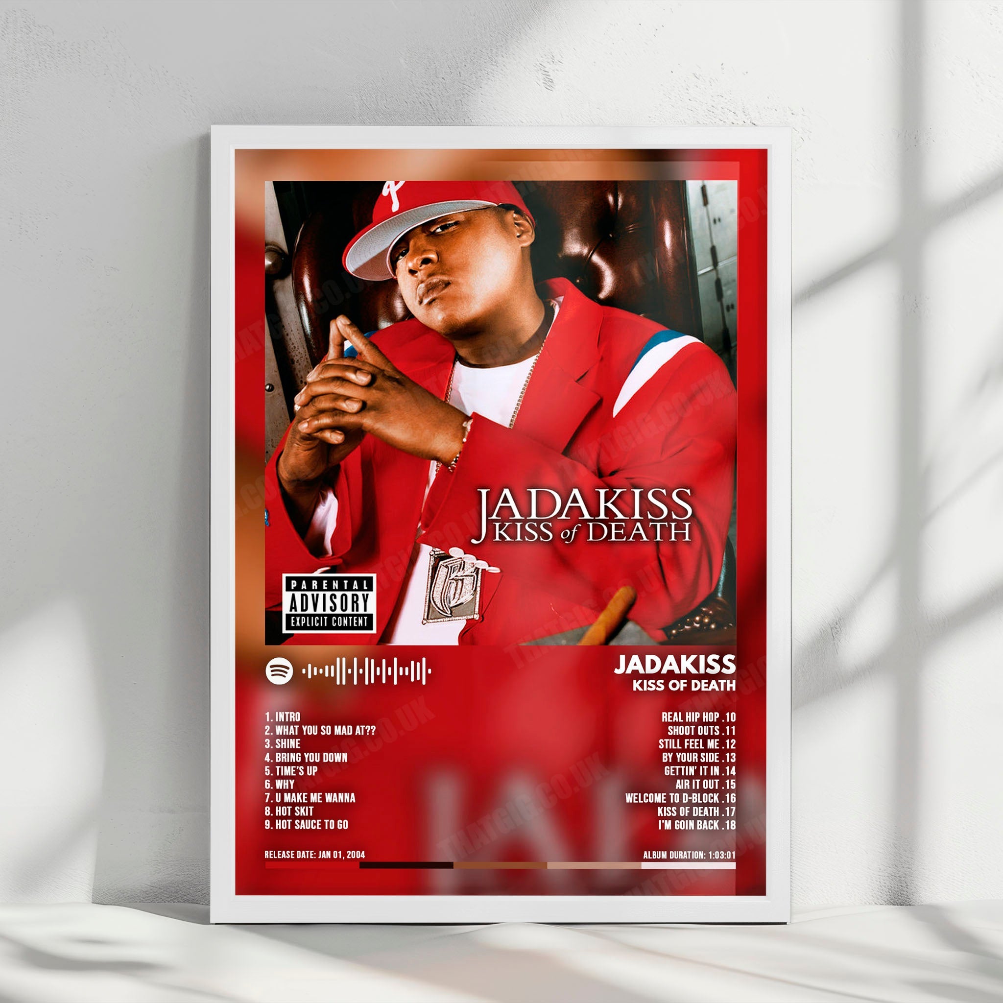 Jadakiss "Kiss of Death" Album Cover Poster - with Complete Tracklist