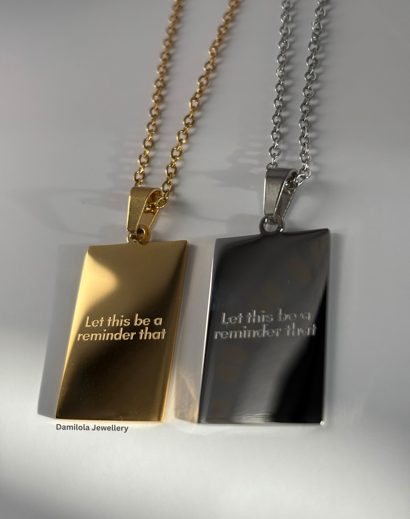 ‘You are not alone’ Necklace - Gold/Silver - Double Sided
