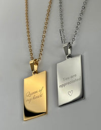 ‘Queen of my Heart’ Necklace - Gold/Silver - Double sided