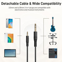 Maono Studio Closed Back Dynamic Headphones with 3.5mm & 6.35mm Jack Plug