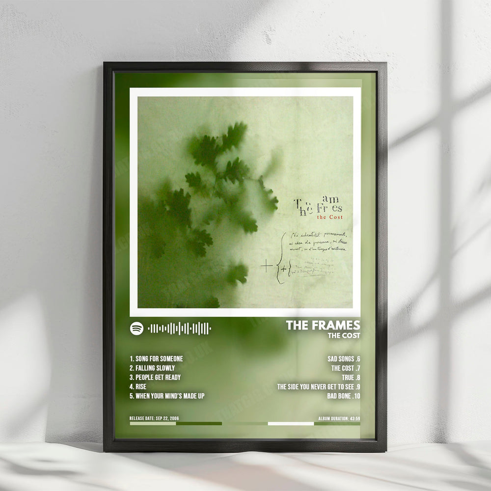The Frames "The Cost" Album Cover Poster - with Complete Tracklist
