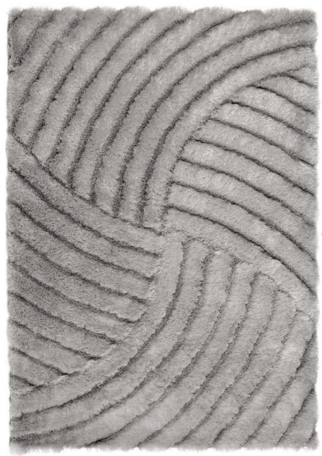 Dallas Silver Grey Shaggy Rug - Luxurious Hand-Tufted Comfort