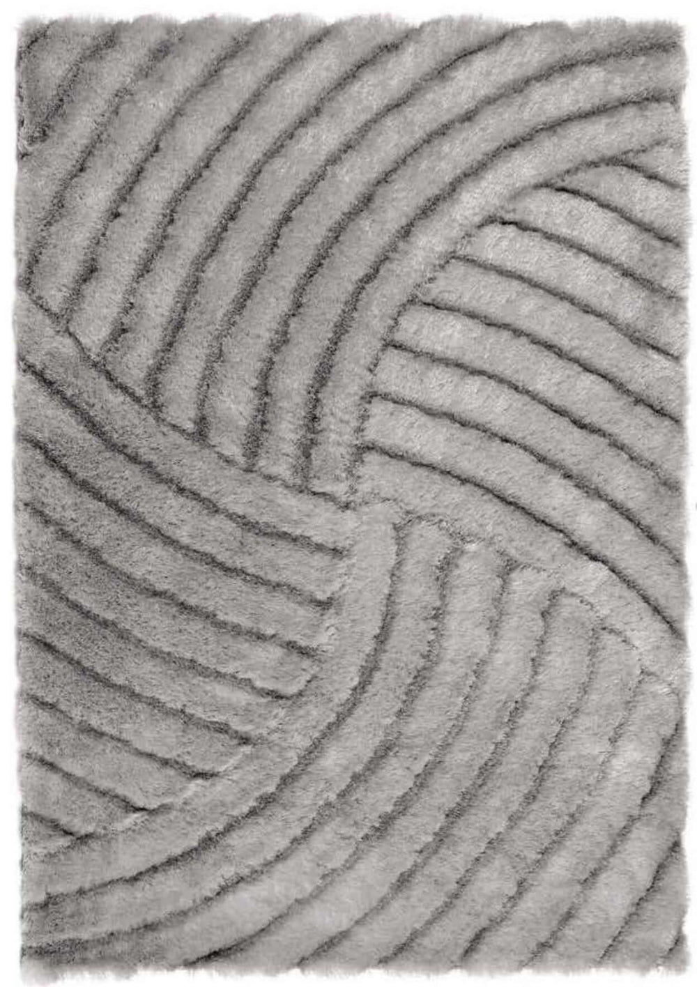 Dallas Silver Grey Shaggy Rug - Luxurious Hand-Tufted Comfort