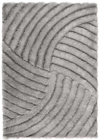 Dallas Silver Grey Shaggy Rug - Luxurious Hand-Tufted Comfort