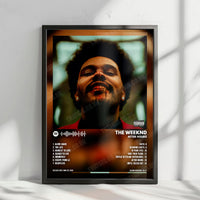 The Weeknd "After Hours" Album Cover Poster - with Complete Tracklist