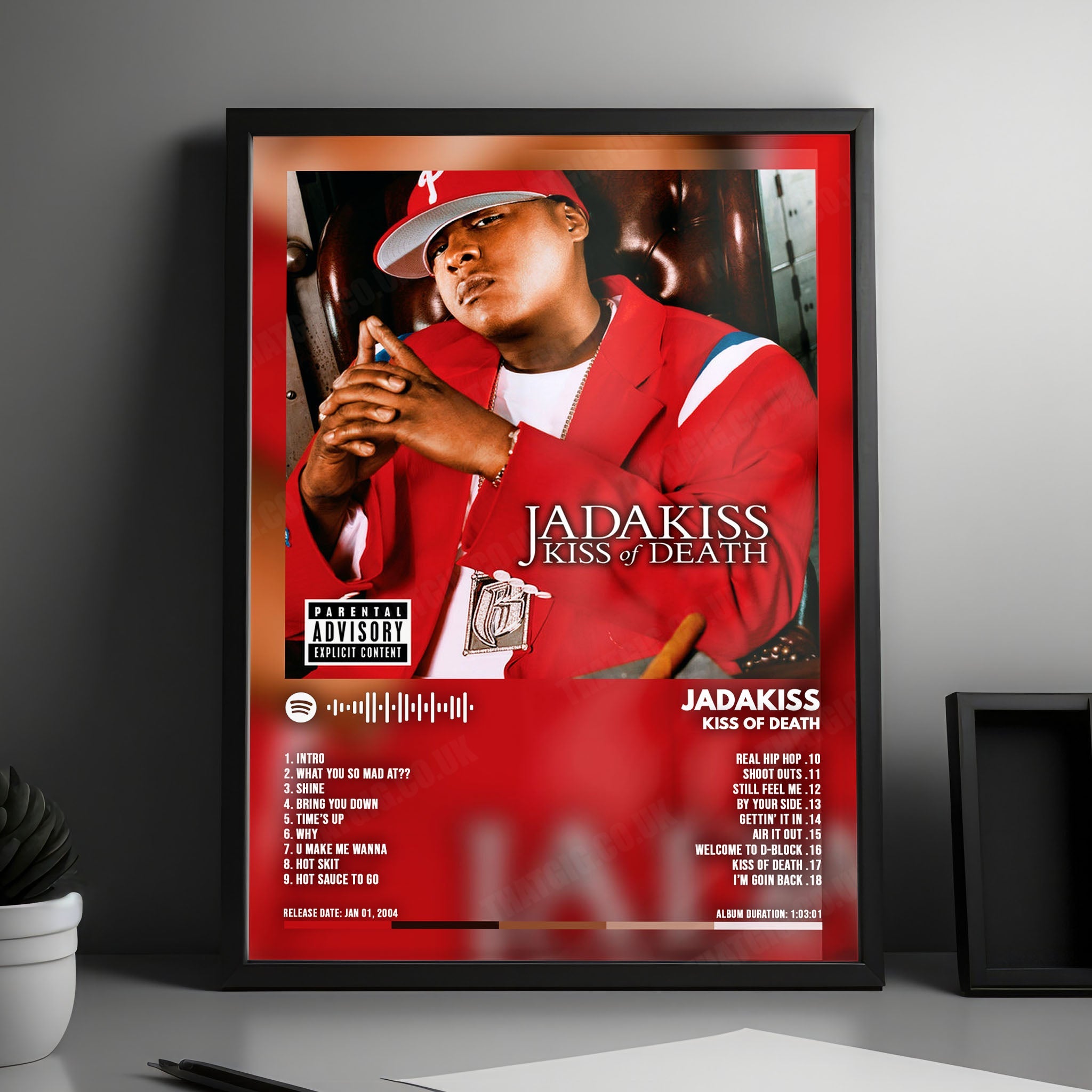 Jadakiss "Kiss of Death" Album Cover Poster - with Complete Tracklist