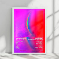 Coldplay "Moon Music (Full Moon Edition)" Album Cover Poster - with Complete Tracklist