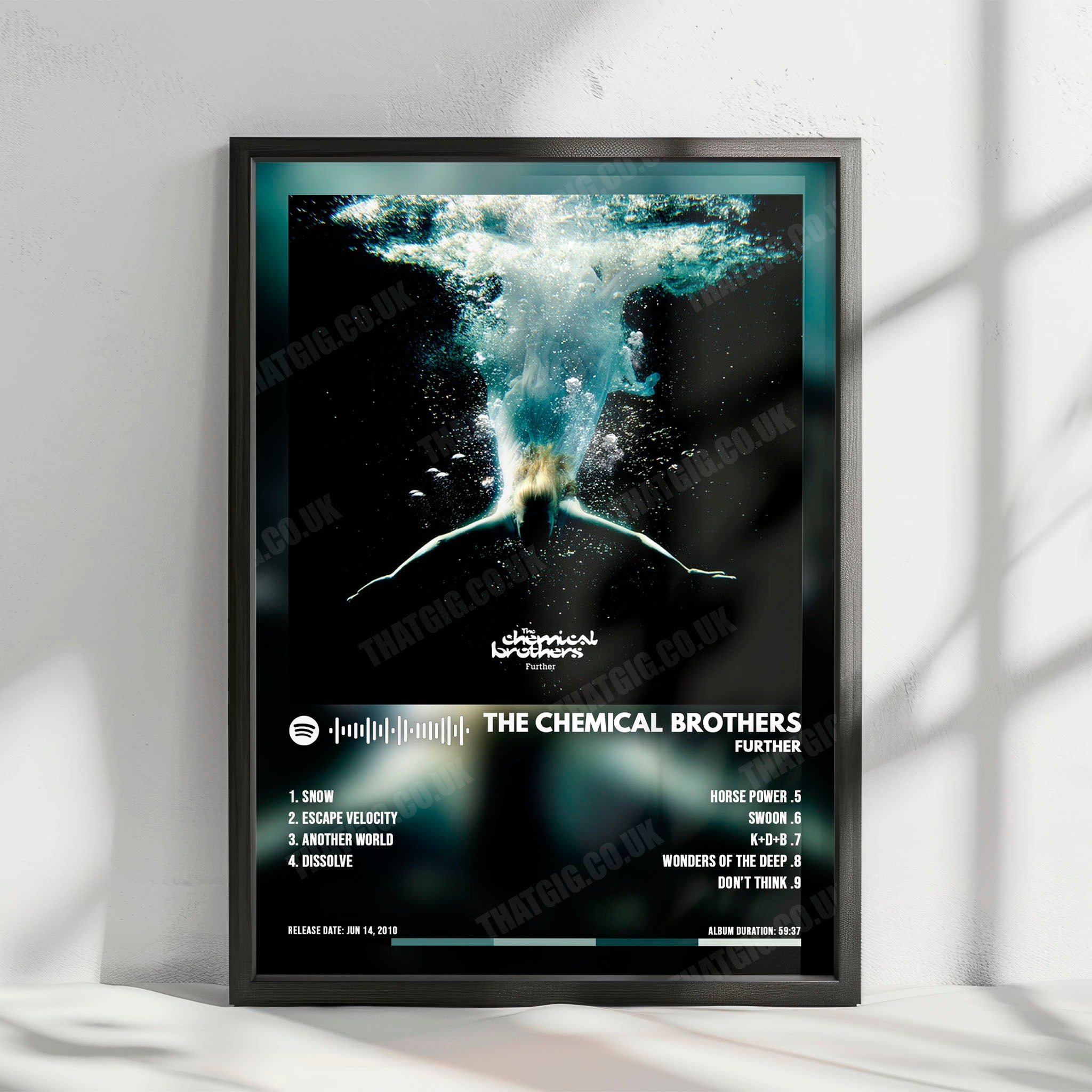 The Chemical Brothers "Further" Album Cover Poster - with Complete Tracklist