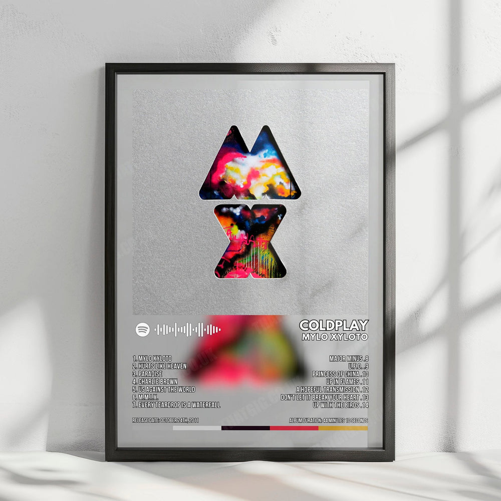 Coldplay "Mylo Xyloto" Album Cover Poster - with Complete Tracklist