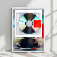 Kanye West "Yeezus" Album Cover Poster - with Complete Tracklist