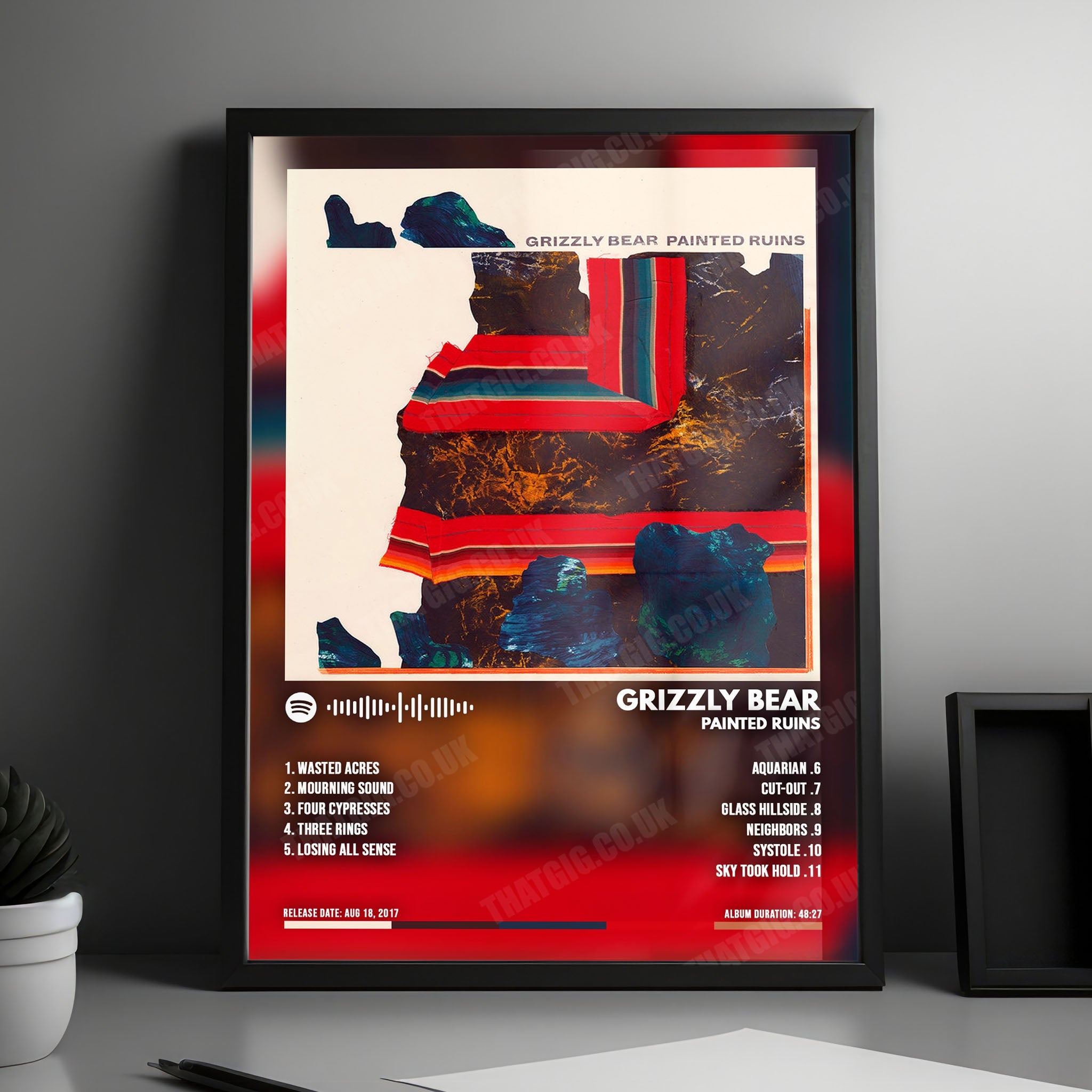 Grizzly Bear "Painted Ruins" Album Cover Poster - with Complete Tracklist