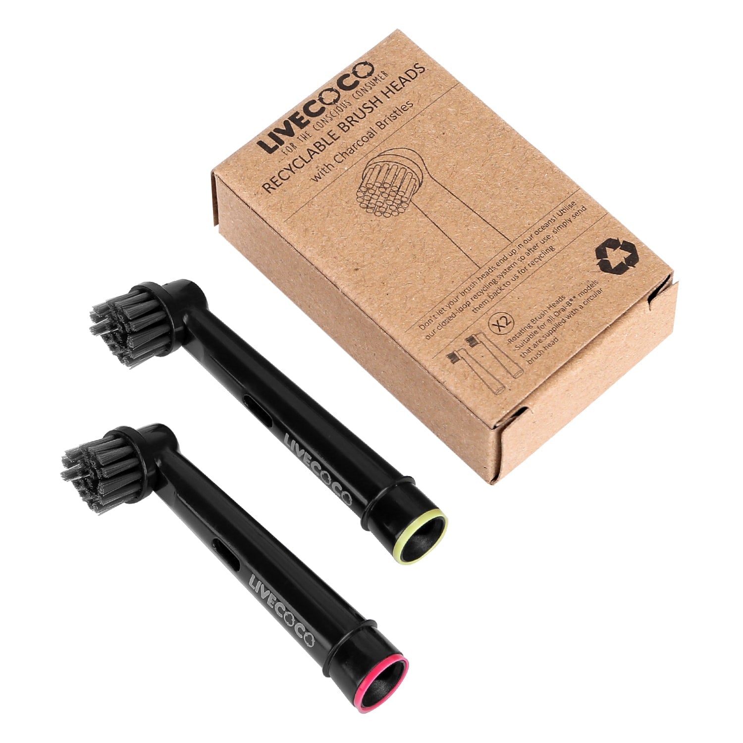 LiveCoco Recyclable Brush Heads Oral-B Compatible
