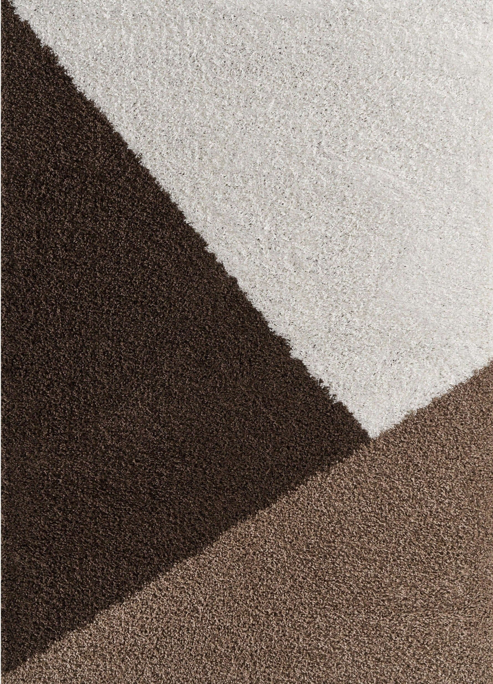 Shaggy Geometric Brown Rugs| 382B