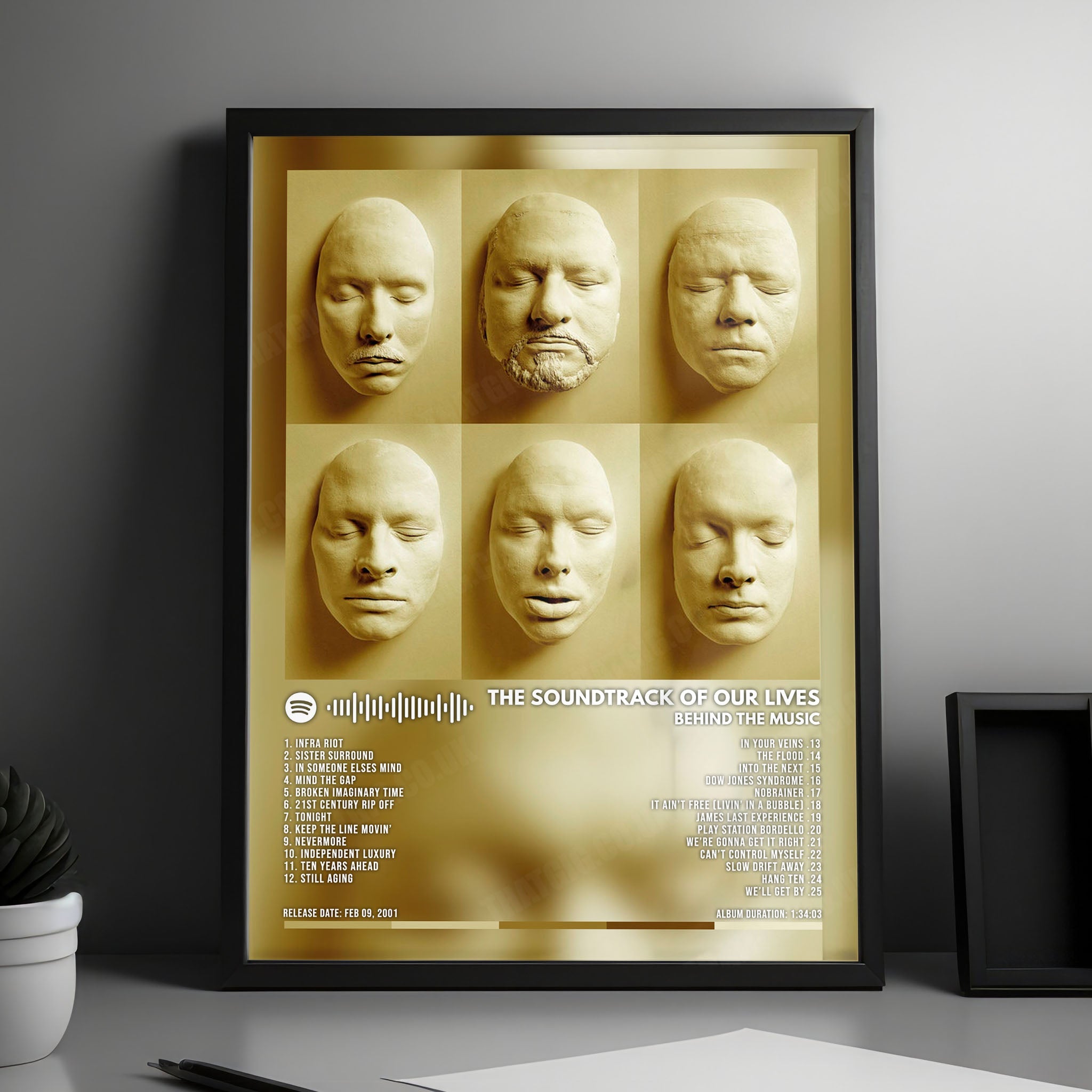 The Soundtrack of Our Lives "Behind the Music" Album Cover Poster - with Complete Tracklist