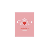 Fontaines DC - I Love You - Irish Claddagh (Pink + Red)