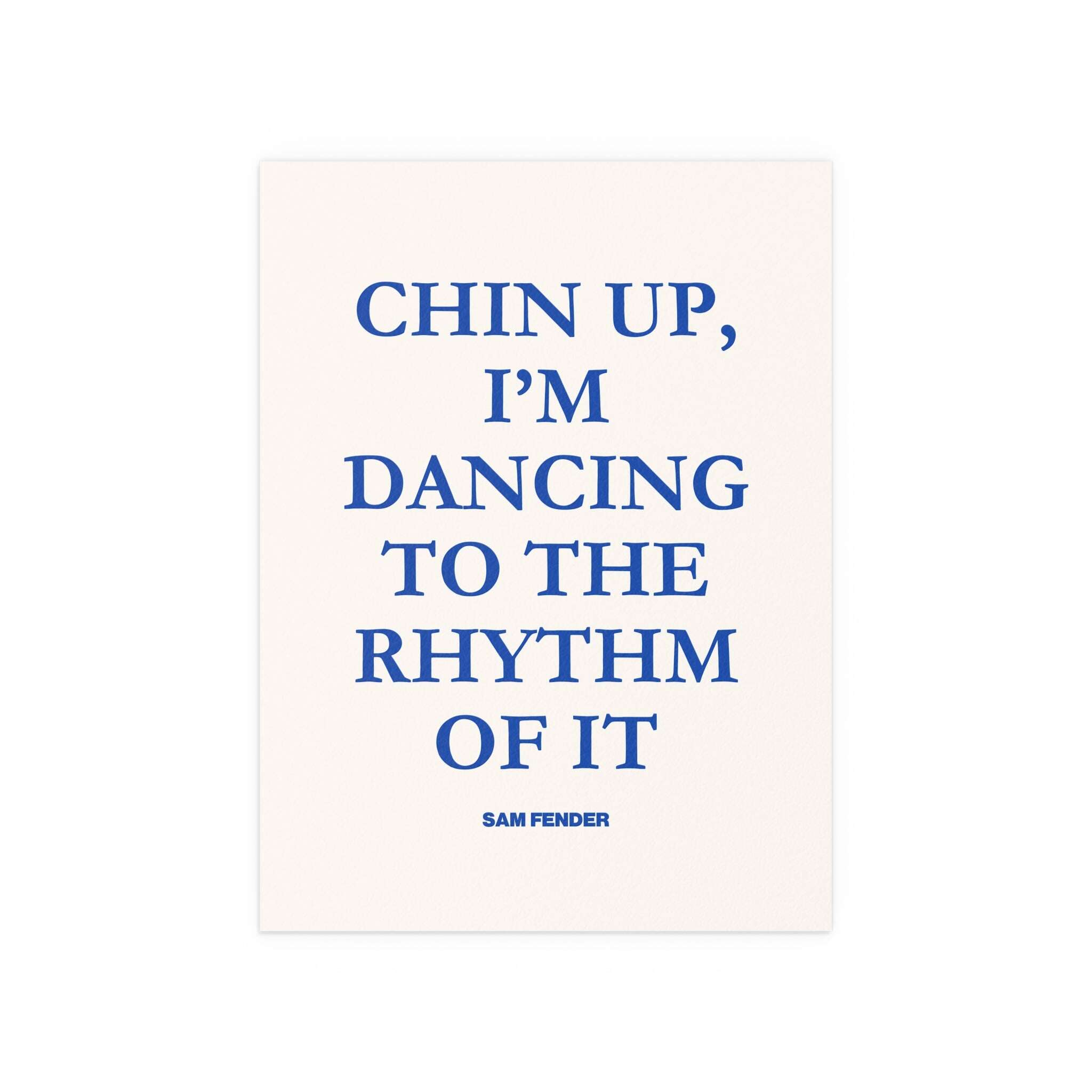 Sam Fender - Chin Up (Blue + Off-white)