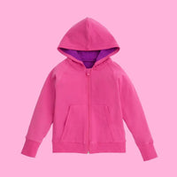 ScandiBugs Own Label Organic Reversible Hoodie - Bubblegum Pink & Perfectly Purple