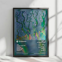 Alt-J "An Awesome Wave" Album Cover Poster - with Complete Tracklist