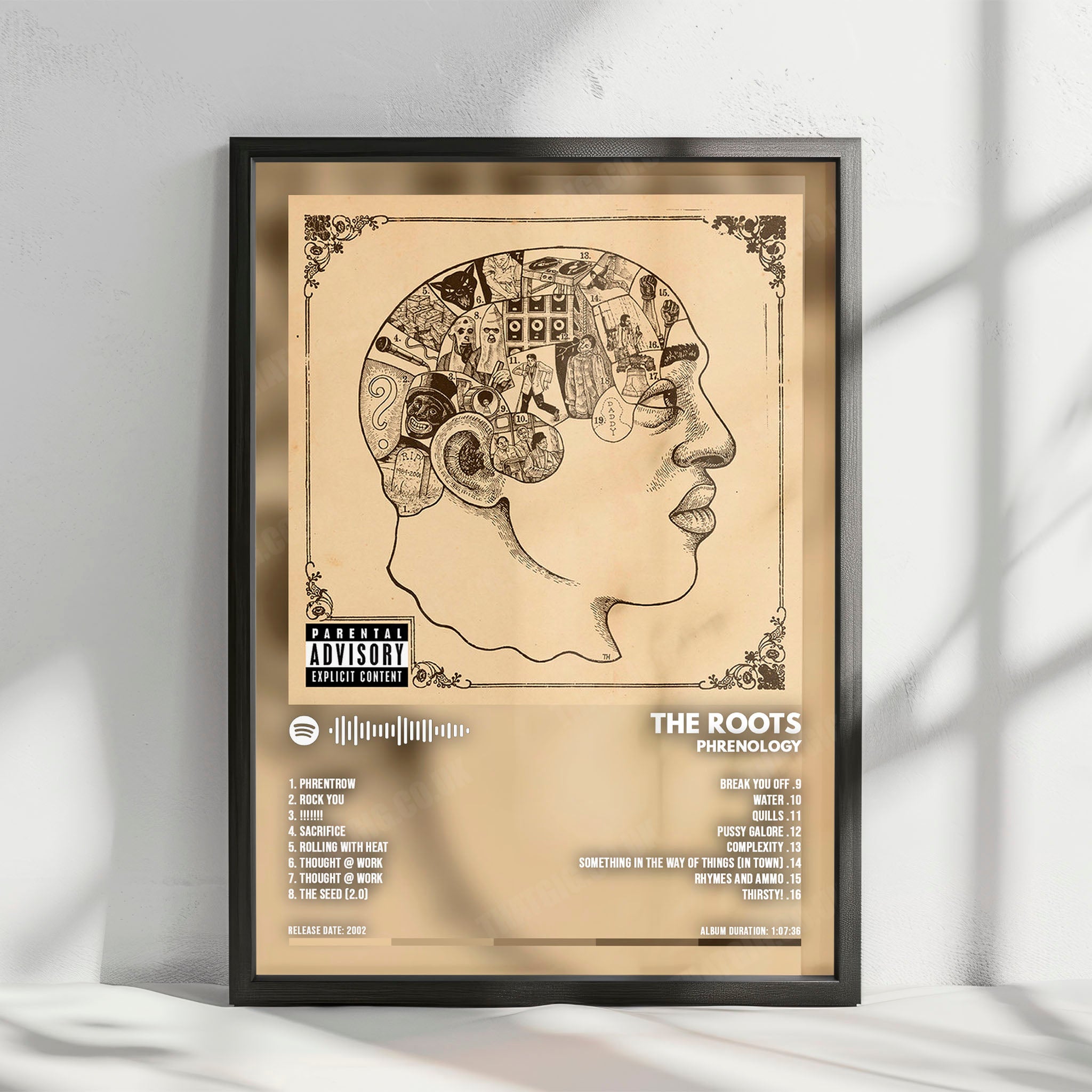 The Roots "Phrenology" Album Cover Poster - with Complete Tracklist