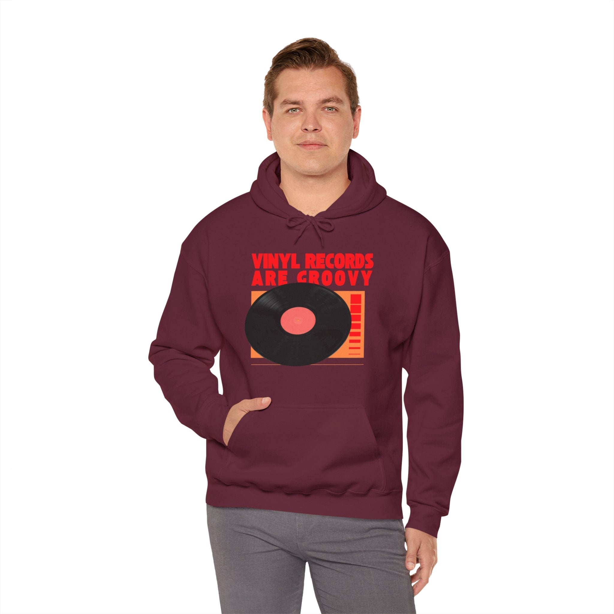'Vinyl Records Are Groovy' Men's Hoodie