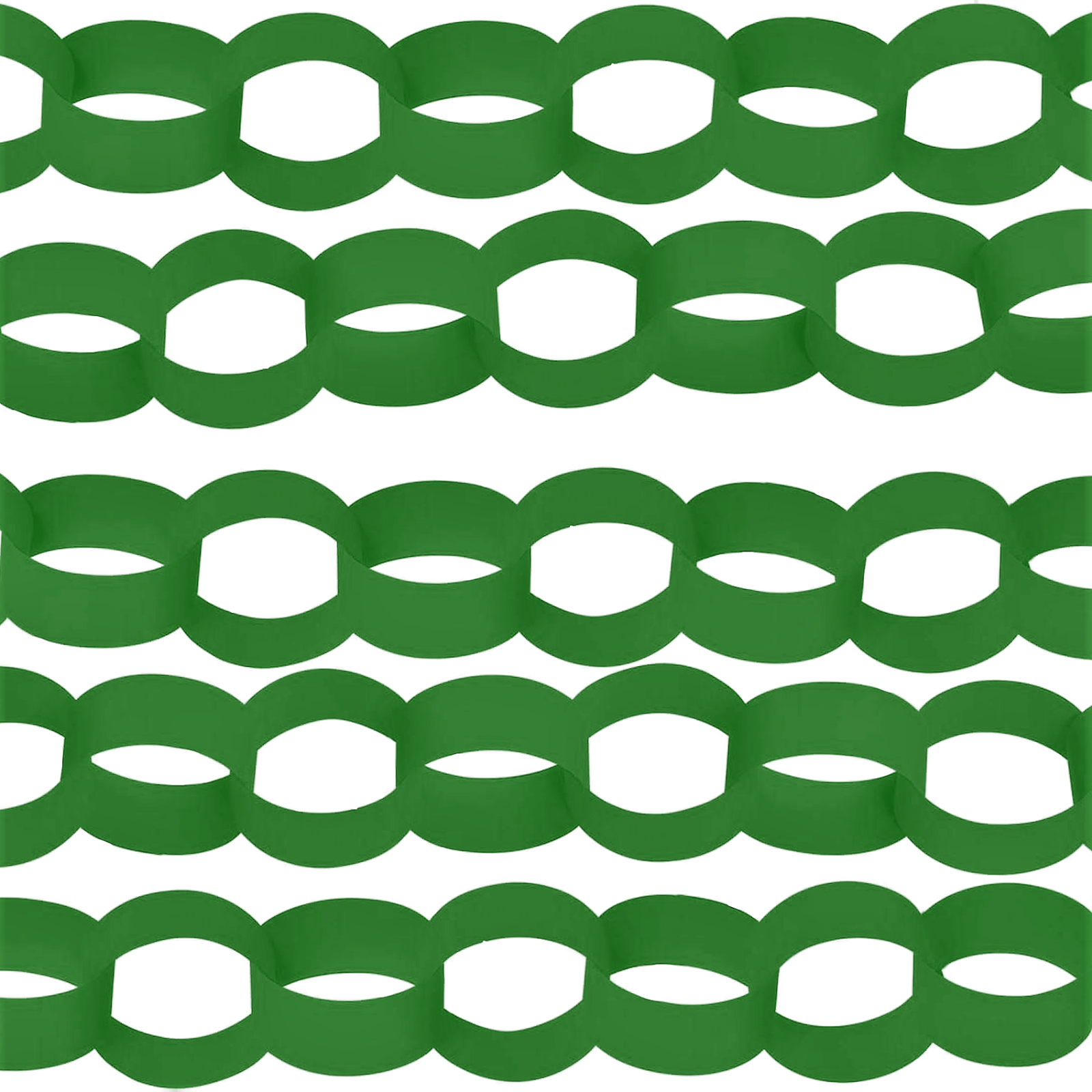 Christmas Green Paper Chain Card Strips. 5 Meter / 16 Feet Long. Wedding Party Decor